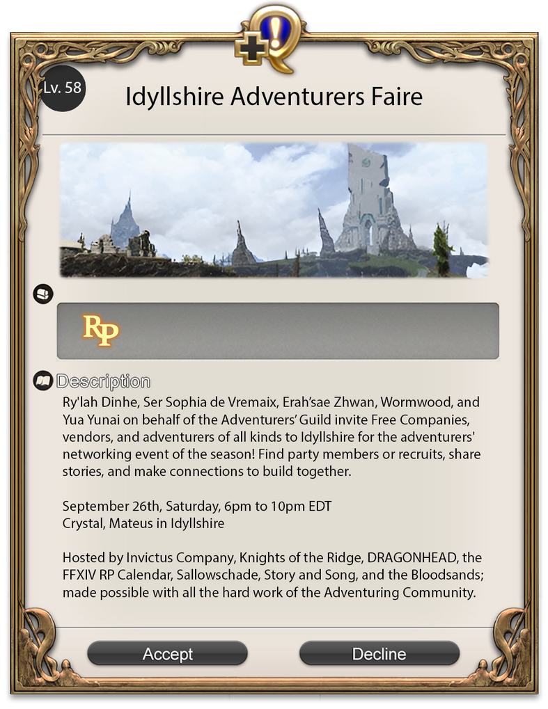 Idyllshire Adventurers Faire - Sept '26