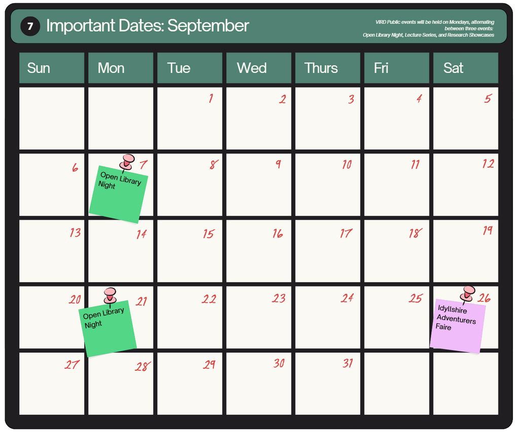 Our Public Calendar